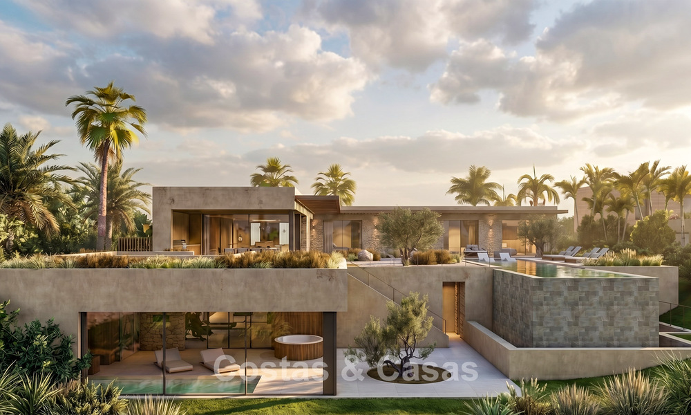 Villas modernes de construction neuve à vendre avec vue imprenable sur la mer à Marbella, à proximité des plages et du centre 803969