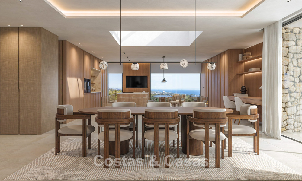 Villas modernes de construction neuve à vendre avec vue imprenable sur la mer à Marbella, à proximité des plages et du centre 803972