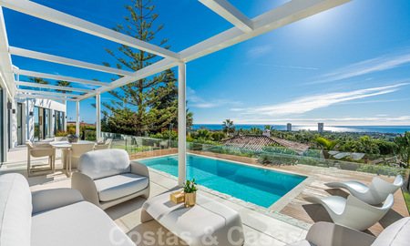 Elégante et spacieuse villa neuve, moderne à vendre avec vue panoramique sur la mer à Elviria, Marbella 32318