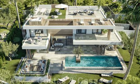 Nouvelles villas de style moderne avec vue sur la mer à vendre sur le nouveau Golden Mile entre Marbella et Estepona 33902