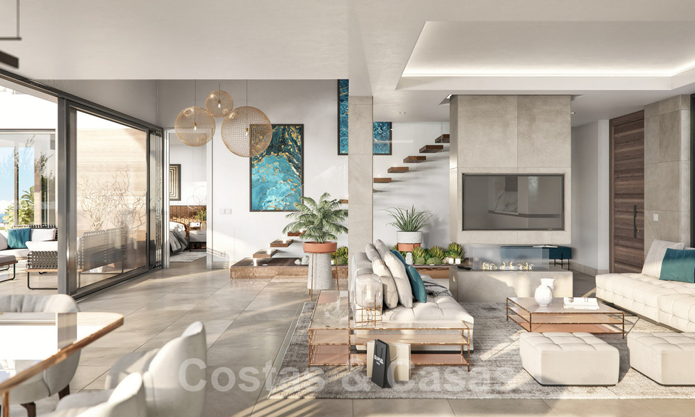 Nouvelles villas de style moderne avec vue sur la mer à vendre sur le nouveau Golden Mile entre Marbella et Estepona 33907