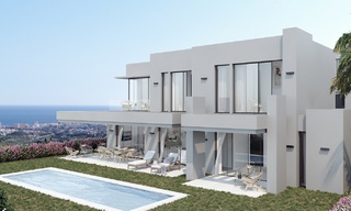 Nouvelles villas modernes à vendre avec vue panoramique sur la mer et les montagnes à Mijas, Costa del Sol 34116 