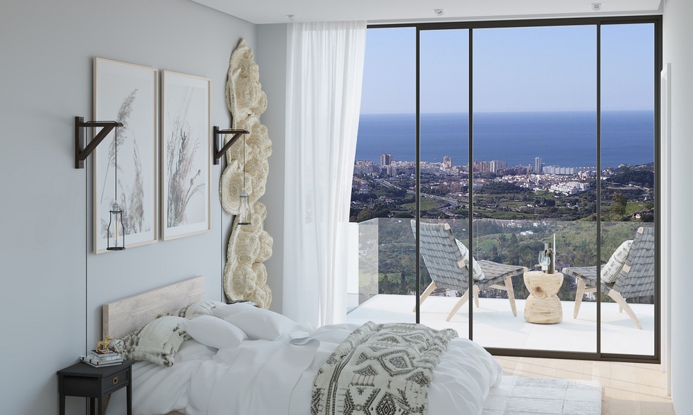 Nouvelles villas modernes à vendre avec vue panoramique sur la mer et les montagnes à Mijas, Costa del Sol 34121