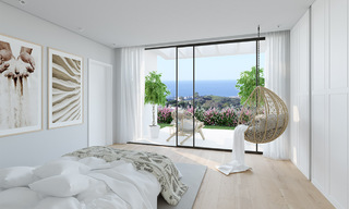Nouvelles villas modernes à vendre avec vue panoramique sur la mer et les montagnes à Mijas, Costa del Sol 34125 
