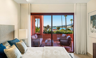 Appartement de luxe avec jardin en front de mer à vendre dans un complexe exclusif entre Marbella et Estepona 34210 