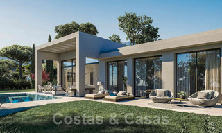 Villas contemporaines sur plan à vendre avec vue panoramique sur la mer, dans une communauté fermée avec club-house et commodités à Marbella - Benahavis 34334 