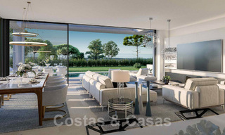 Villas contemporaines sur plan à vendre avec vue panoramique sur la mer, dans une communauté fermée avec club-house et commodités à Marbella - Benahavis 34342 