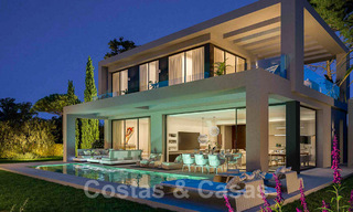 Villas contemporaines sur plan à vendre avec vue panoramique sur la mer, dans une communauté fermée avec club-house et commodités à Marbella - Benahavis 34344 