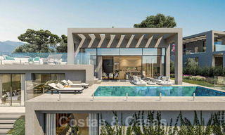 Villas contemporaines sur plan à vendre avec vue panoramique sur la mer, dans une communauté fermée avec club-house et commodités à Marbella - Benahavis 34347 
