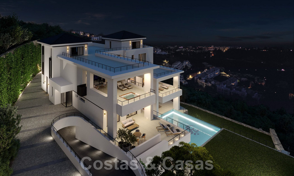 Villa ultramoderne avec vue panoramique sur la mer à vendre dans une urbanisation exclusive de Benahavis - Marbella 34461