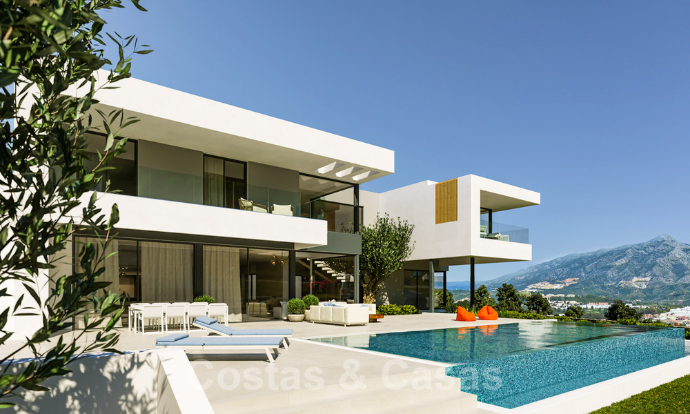 Villa moderne de luxe à vendre avec vue panoramique sur la mer, sur le nouveau Golden Mile entre Marbella et Estepona 35590