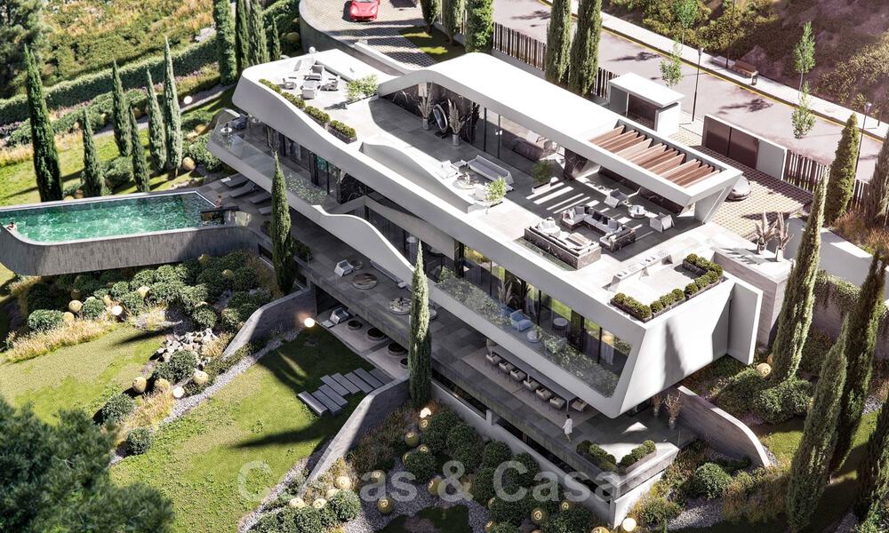 Villa spectaculaire de construction nouvelle à vendre avec vue panoramique sur le golf, le lac, les montagnes et la mer, dans un domaine sécurisé à Benahavis - Marbella 36637