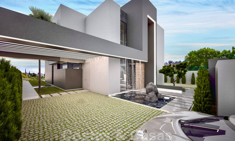 Villas contemporaines modernes en cours de construction à vendre, près d’un terrain de golf à Marbella - Estepona 37015
