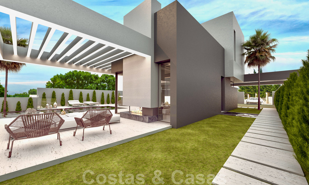 Villas contemporaines modernes en cours de construction à vendre, près d’un terrain de golf à Marbella - Estepona 37016