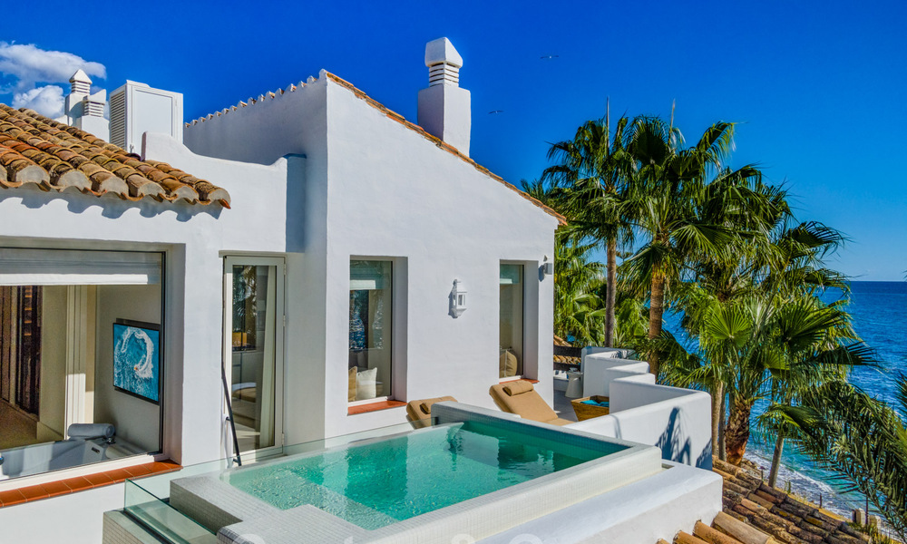 Appartement Penthouse de luxe en première ligne de plage avec vue imprenable sur la mer à vendre à Puente Romano à Marbella 37318