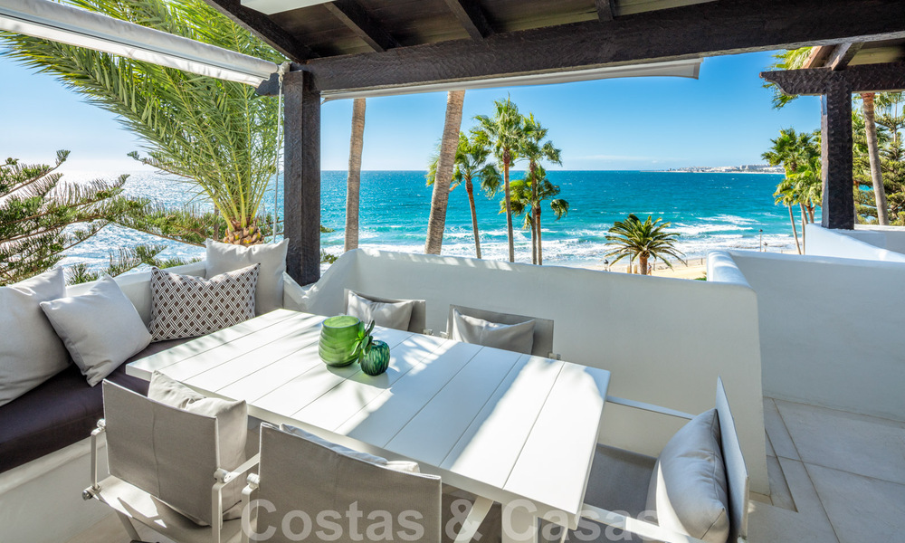 Appartement Penthouse de luxe en première ligne de plage avec vue imprenable sur la mer à vendre à Puente Romano à Marbella 37339
