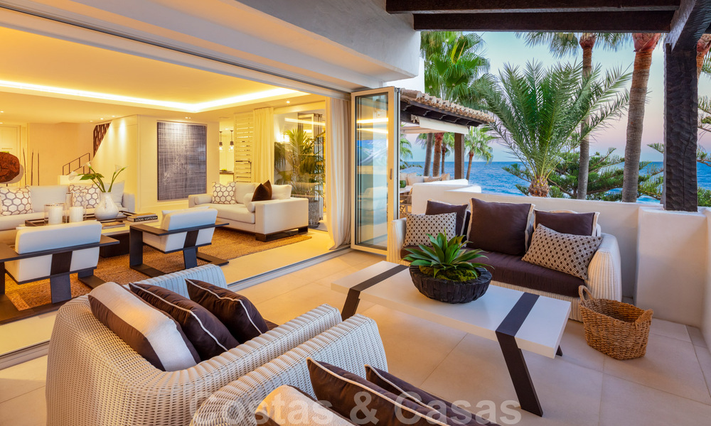 Appartement Penthouse de luxe en première ligne de plage avec vue imprenable sur la mer à vendre à Puente Romano à Marbella 37354