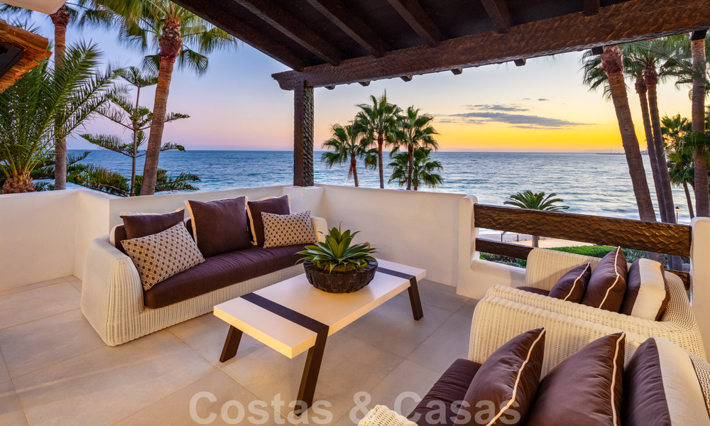 Appartement Penthouse de luxe en première ligne de plage avec vue imprenable sur la mer à vendre à Puente Romano à Marbella 37356