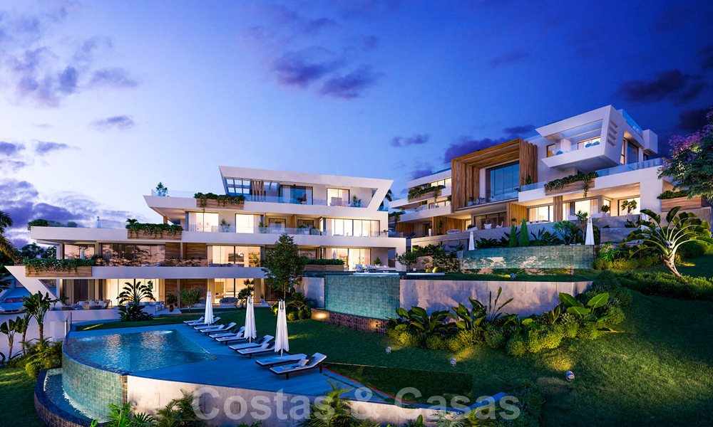 Nouveaux appartements de luxe innovants à vendre au bord du terrain de golf et avec vue sur la mer à Cabopino, Marbella Est 37098