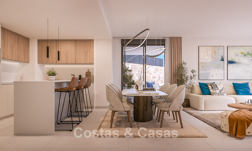 Nouveau projet de design contemporain comprenant des appartements de luxe à vendre avec une vue imprenable sur la mer à East Marbella 800519