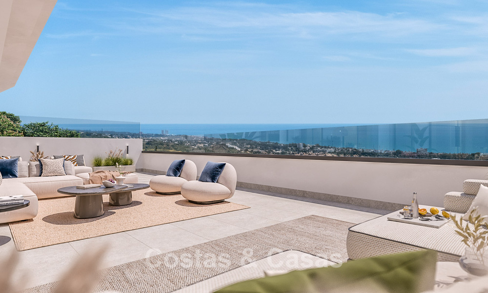 Nouveau projet de design contemporain comprenant des appartements de luxe à vendre avec une vue imprenable sur la mer à East Marbella 800521