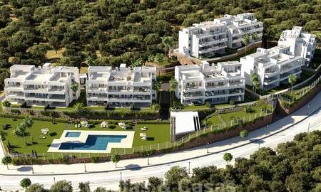 Nouvelle promotion d'appartements de luxe à vendre offrant des vues panoramiques sur la mer et un terrain de golf à Estepona 38003
