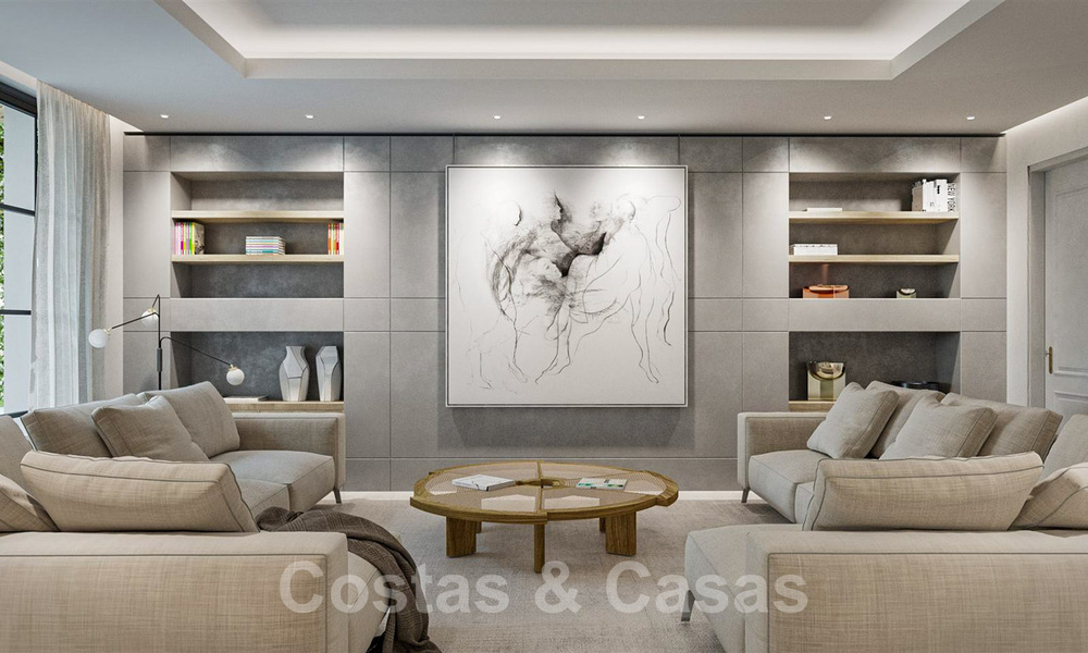 Terrain avec projet et avec permis pour une Majestueuse villa de luxe de style méditerranéenne contemporaine à vendre avec vue imprenable sur la mer dans le quartier recherché de Cascada de Camojan à Marbella 38044