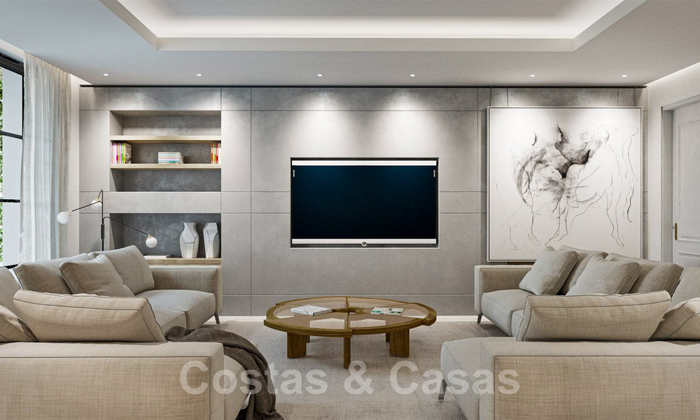 Terrain avec projet et avec permis pour une Majestueuse villa de luxe de style méditerranéenne contemporaine à vendre avec vue imprenable sur la mer dans le quartier recherché de Cascada de Camojan à Marbella 38046