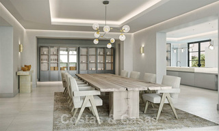 Terrain avec projet et avec permis pour une Majestueuse villa de luxe de style méditerranéenne contemporaine à vendre avec vue imprenable sur la mer dans le quartier recherché de Cascada de Camojan à Marbella 38047 