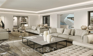 Terrain avec projet et avec permis pour une Majestueuse villa de luxe de style méditerranéenne contemporaine à vendre avec vue imprenable sur la mer dans le quartier recherché de Cascada de Camojan à Marbella 38049 
