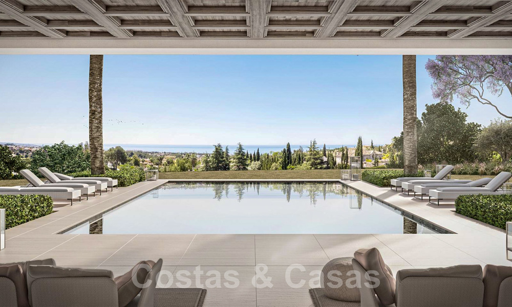 Majestueuse villa de luxe de style méditerranéenne contemporaine à vendre avec vue imprenable sur la mer dans le quartier recherché de Cascada de Camojan à Marbella 38057