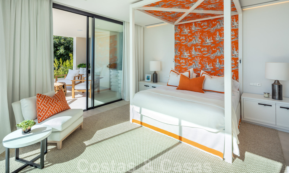 Prête à emménager, nouvelle villa de luxe à vendre avec vue panoramique sur la mer, dans un complexe de golf prestigieux à Benahavis - Marbella 38522