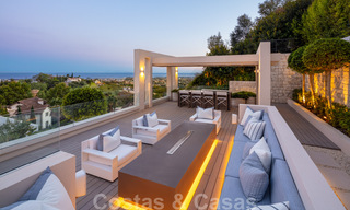 Prête à emménager, nouvelle villa de luxe à vendre avec vue panoramique sur la mer, dans un complexe de golf prestigieux à Benahavis - Marbella 38556 