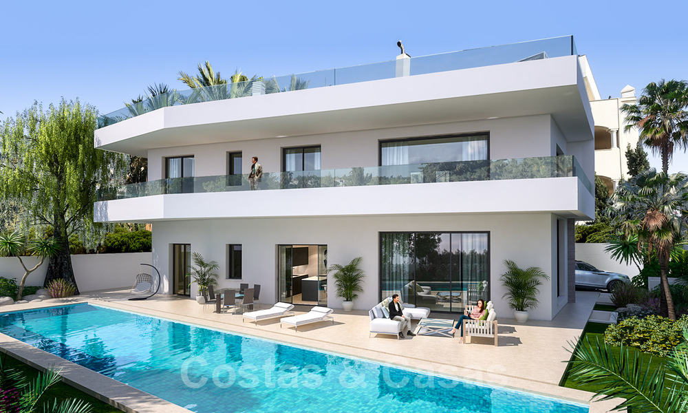 Villa de luxe moderne à vendre dans une urbanisation exclusive à deux pas de la mer, sur le Golden Mile de Marbella 38790