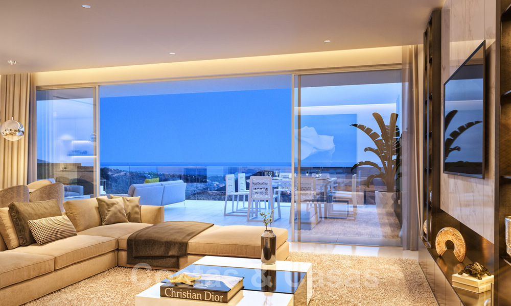 Appartements de luxe modernes et contemporains avec vue sur la mer, à vendre à quelques minutes de route du centre de Marbella 38909