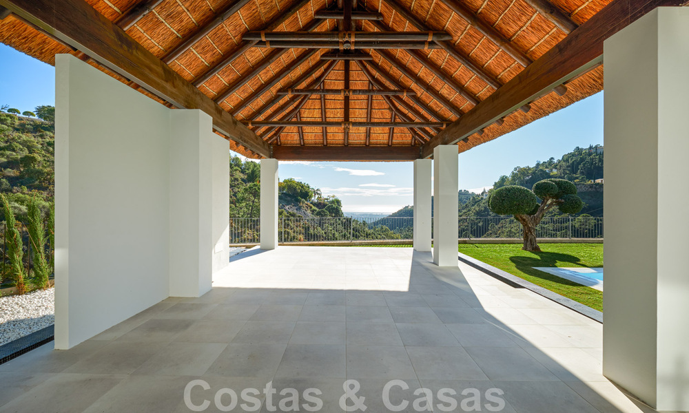 Majestueuse villa contemporaine méditerranéenne de luxe à vendre avec vue sur la mer dans le quartier exclusif El Madroñal à Benahavis - Marbella 38839