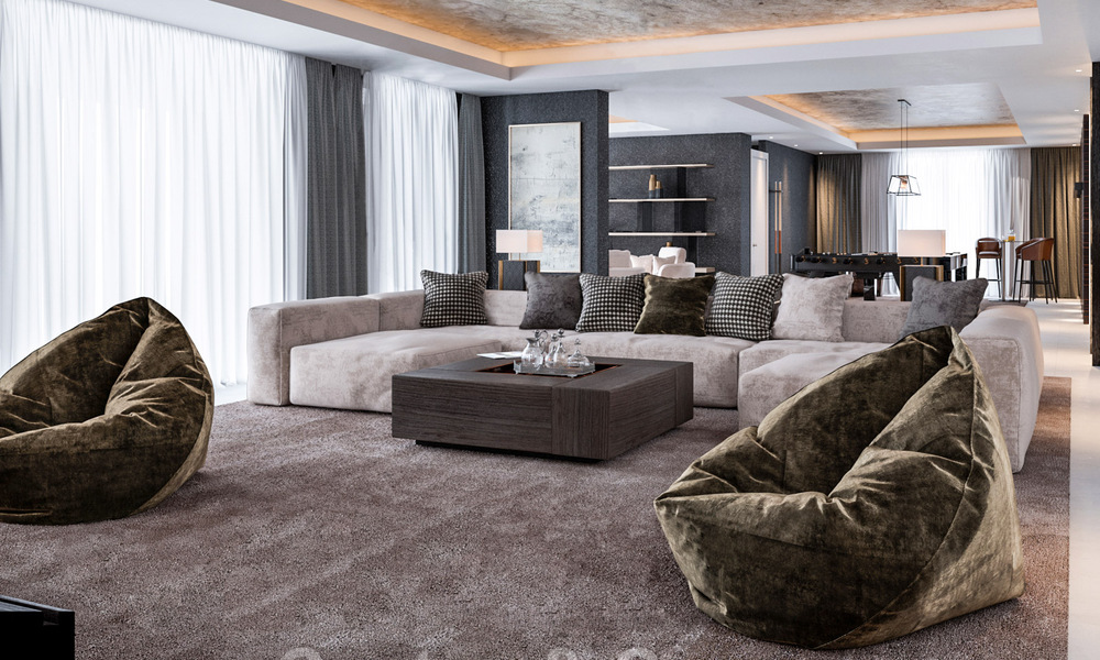 Majestueuse villa contemporaine méditerranéenne de luxe à vendre avec vue sur la mer dans le quartier exclusif El Madroñal à Benahavis - Marbella 38856