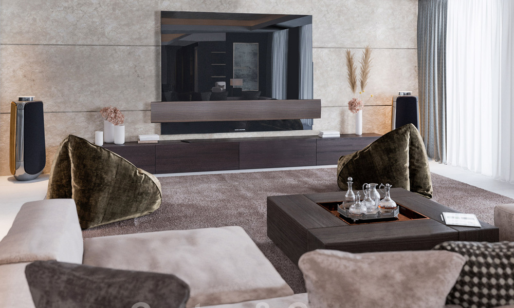 Majestueuse villa contemporaine méditerranéenne de luxe à vendre avec vue sur la mer dans le quartier exclusif El Madroñal à Benahavis - Marbella 38857