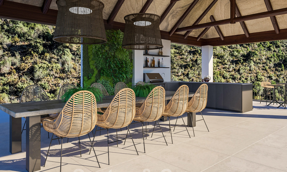 Majestueuse villa contemporaine méditerranéenne de luxe à vendre avec vue sur la mer dans le quartier exclusif El Madroñal à Benahavis - Marbella 38866