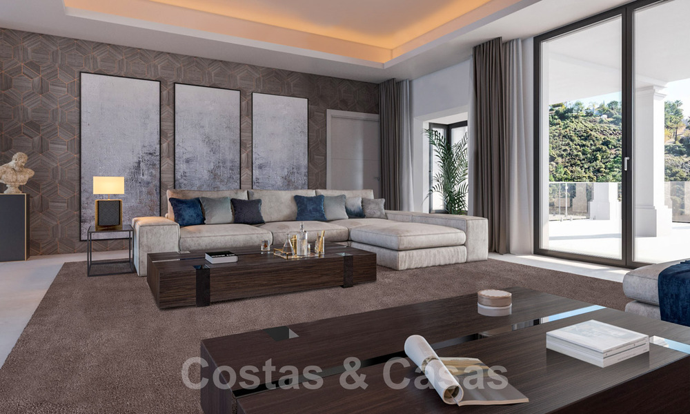 Majestueuse villa contemporaine méditerranéenne de luxe à vendre avec vue sur la mer dans le quartier exclusif El Madroñal à Benahavis - Marbella 38871