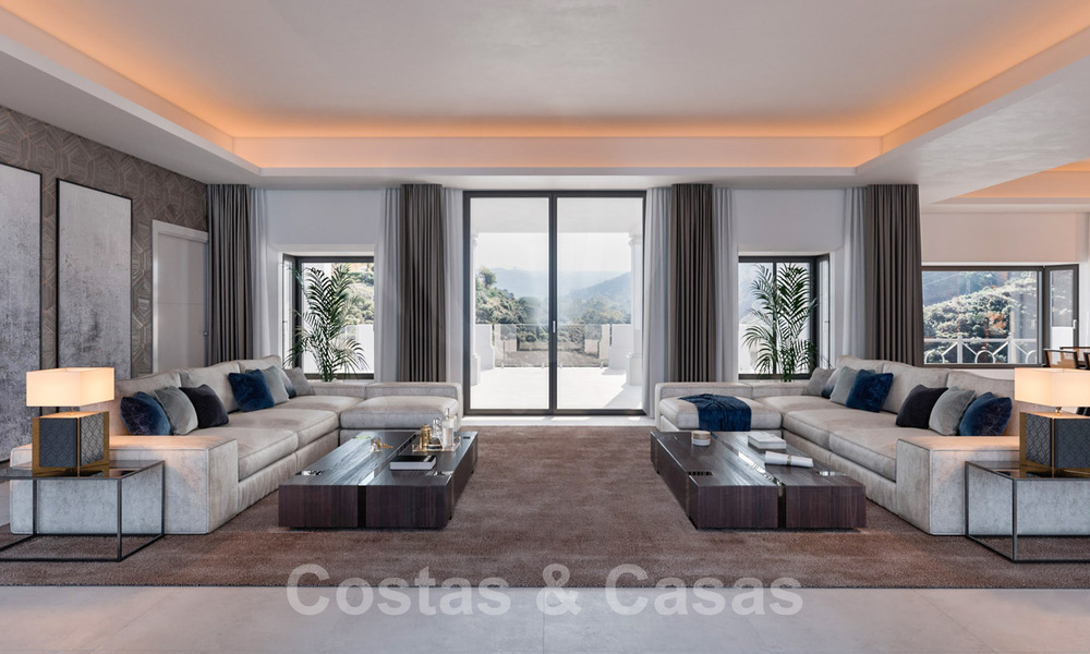 Majestueuse villa contemporaine méditerranéenne de luxe à vendre avec vue sur la mer dans le quartier exclusif El Madroñal à Benahavis - Marbella 38888