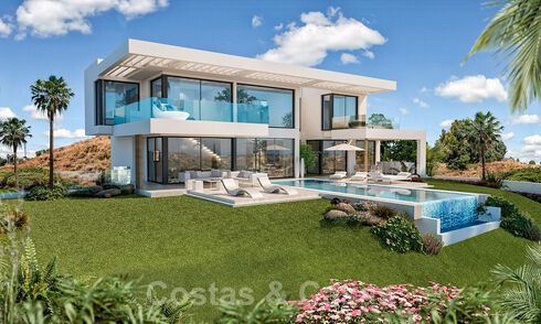 Villa moderne et luxueuse à vendre dans un complexe de golf à Mijas, avec vue panoramique de la campagne et la mer, Costa del Sol 38938