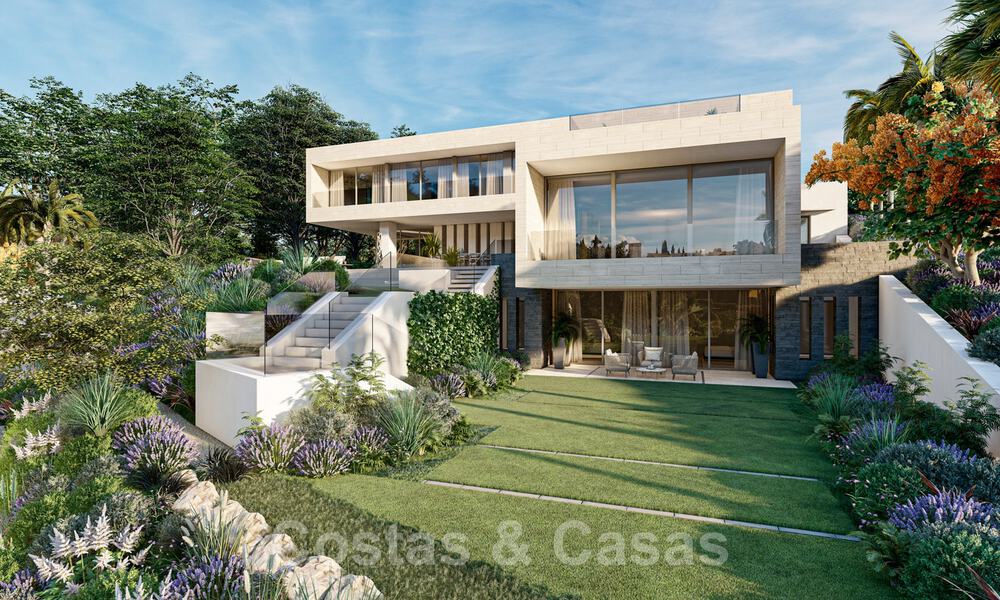 Villa moderne à vendre avec vue sur la mer, entourée d'un magnifique paysage vert dans le quartier exclusif de Cascada de Camojan, Golden Mile à Marbella 39628