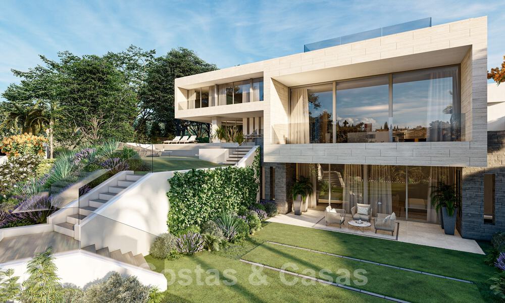 Villa moderne à vendre avec vue sur la mer, entourée d'un magnifique paysage vert dans le quartier exclusif de Cascada de Camojan, Golden Mile à Marbella 39629