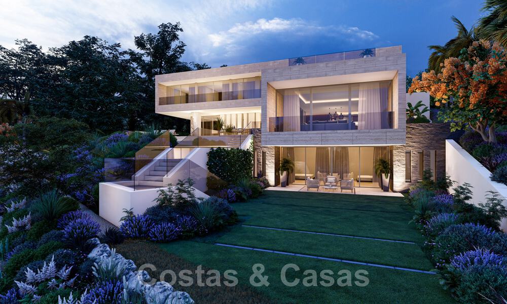 Villa moderne à vendre avec vue sur la mer, entourée d'un magnifique paysage vert dans le quartier exclusif de Cascada de Camojan, Golden Mile à Marbella 39650
