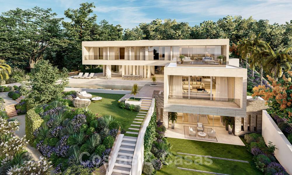Villa moderne à vendre avec vue sur la mer, entourée d'un magnifique paysage vert dans le quartier exclusif de Cascada de Camojan, Golden Mile à Marbella 39664