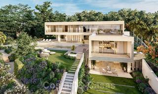 Villa moderne à vendre avec vue sur la mer, entourée d'un magnifique paysage vert dans le quartier exclusif de Cascada de Camojan, Golden Mile à Marbella 39664 