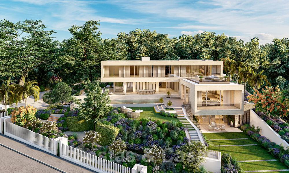 Villa moderne à vendre avec vue sur la mer, entourée d'un magnifique paysage vert dans le quartier exclusif de Cascada de Camojan, Golden Mile à Marbella 39665