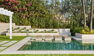 Villa de luxe rénovée et spacieuse à vendre dans un style méditerranéen avec un design contemporain à Nueva Andalucia, Marbella 39625 