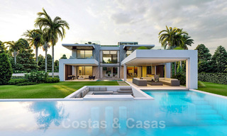 Villa moderne et luxueuse à vendre dans une communauté sécurisée située au Golden Mile, à Marbella 39713 